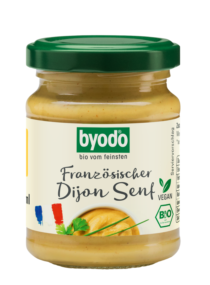 Byodo Dijon Senf, 125 ml - feurig-scharfes Original aus Frankreich