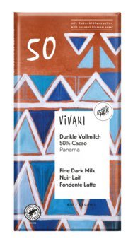 Dunkle Vollmilch 50% Cacao Panama mit Kokosblütenzucker, 80g