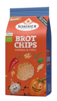 Sommer Demeter Brot Chips - Paprika & Chili, 100g