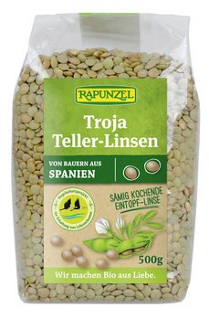 Rapunzel Troja Teller-Linsen (grün bis braun), 500g