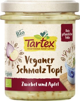 Veganer Schmalz Topf Zwiebel und Apfel, 150g