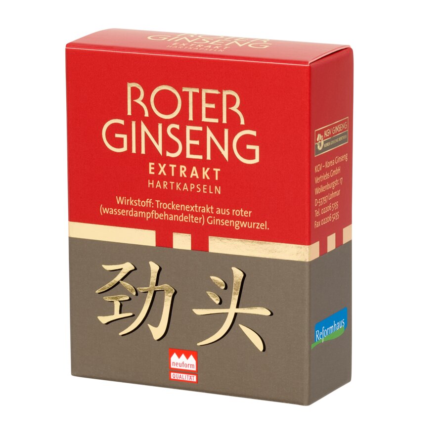 Koreanischer Roter Ginseng Extrakt 30 Hartkapseln KGV