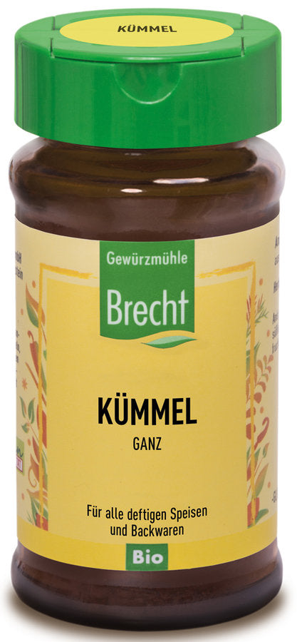 Gewürzmühle Brecht Kümmel ganz Glas Bio, 40g