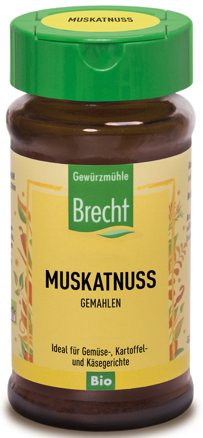 Gewürzmühle Brecht Muskatnuss gemahlen Glas, 35g