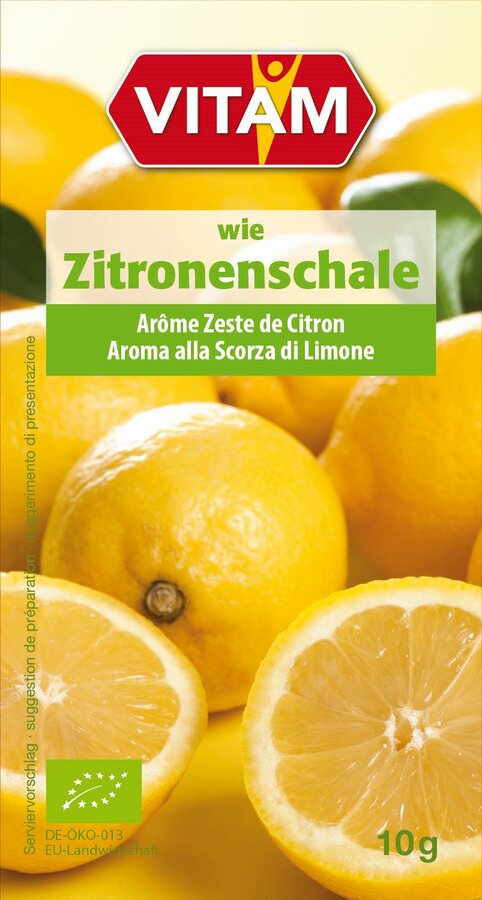 Vitam wie Zitronenschale Zitronenaroma bio, 10g