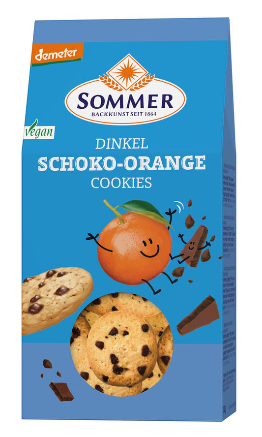 Sommer Demeter Dinkel Schoko-Orange Cookies, vegan, 150g