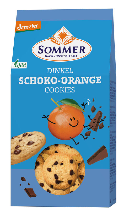 Sommer Demeter Dinkel Schoko-Orange Cookies, vegan, 150g