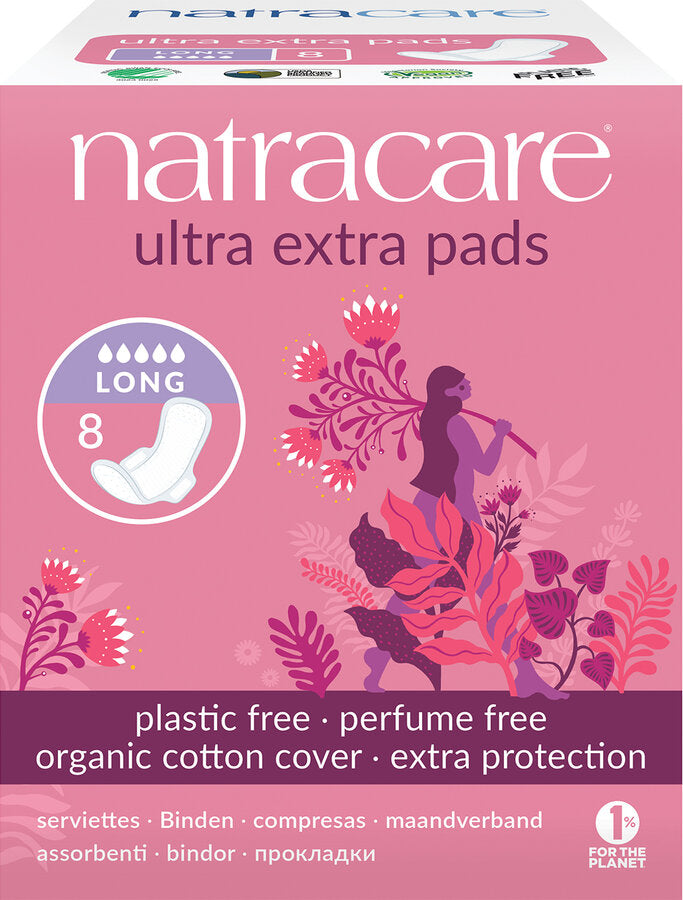Natracare Ultra Extra Damenbinden Lang, 8St