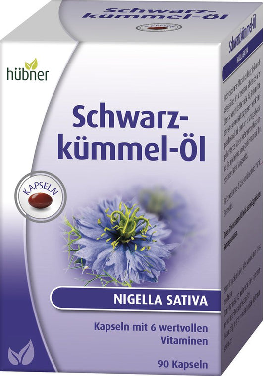 Hübner Schwarzkümmel-Öl Kapseln, 90 Kapseln
