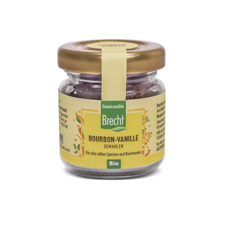 Gewürzmühle Brecht Bourbon-Vanille gemahlen, Bio, 15g