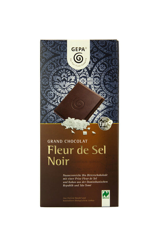 GEPA Bio Schokolade Fleur de Sel Noir 70%, 100g