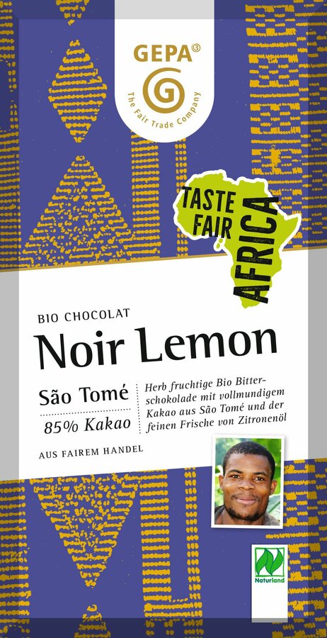 GEPA Bio Noir Schokolade mit Lemonöl, 80g