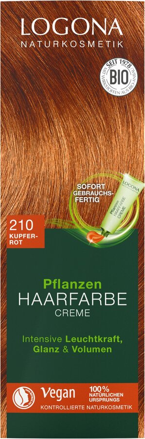 Logona Pflanzen Haarfarbe Creme 210 kupferrot, 150ml