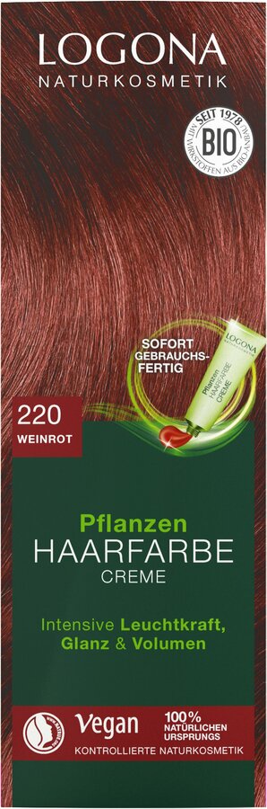 Logona Pflanzen Haarfarbe Creme 220 weinrot, 150ml