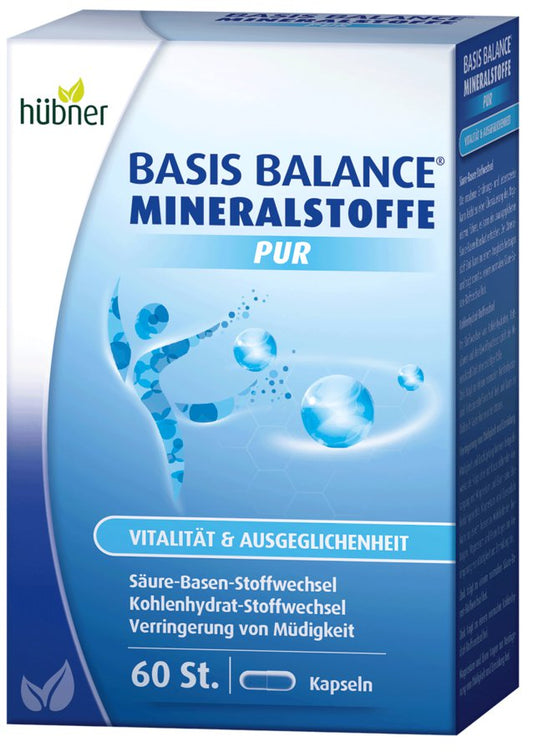 Hübner BASIS BALANCE® MINERALSTOFFE PUR Kapseln 60 Stück, 58g