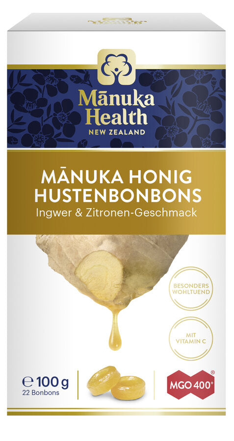 Manuka Health Manuka Hustenbonbon MGO400+ Ingwer Zitrone, 100g