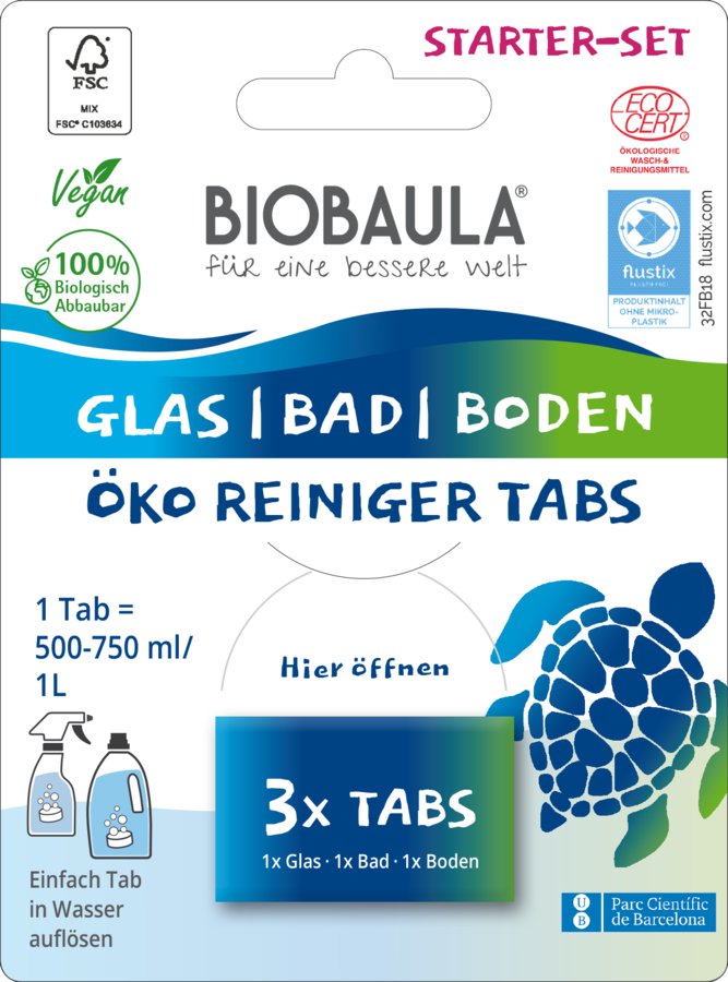 Biobaula Öko Reiniger-Tabs Starter Set, 3St