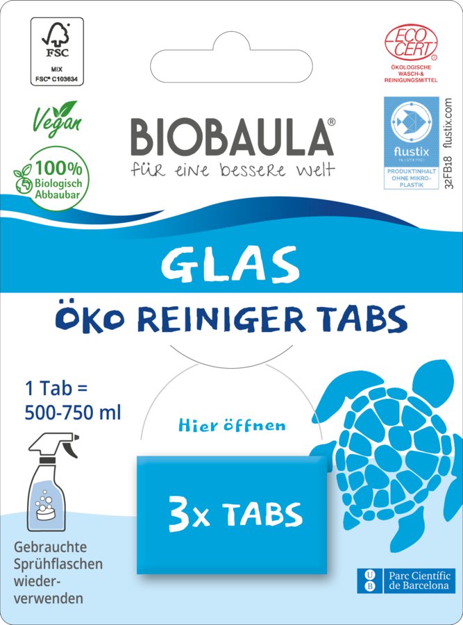 Biobaula Öko Reiniger-Tabs Glasreiniger, 3St