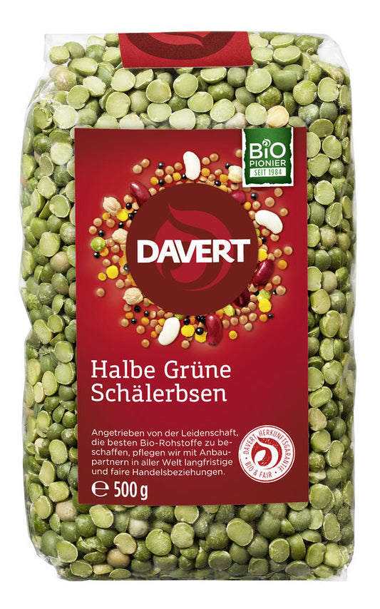 Davert Halbe Grüne Schälerbsen bio, 500g