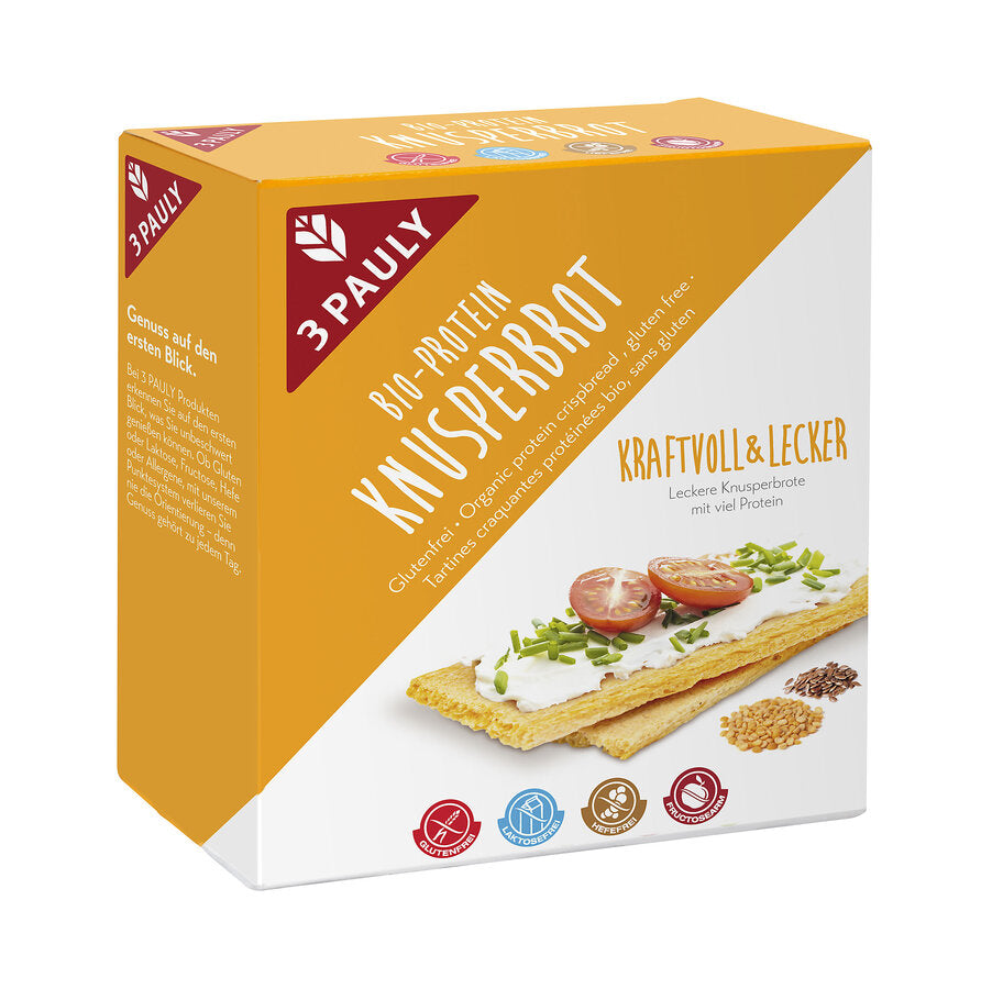 3 Pauly Bio Knusperbrot Protein glutenfrei 100g