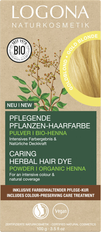 Logona Pflanzen Haarfarbe Pulver 010 goldblond, 100g