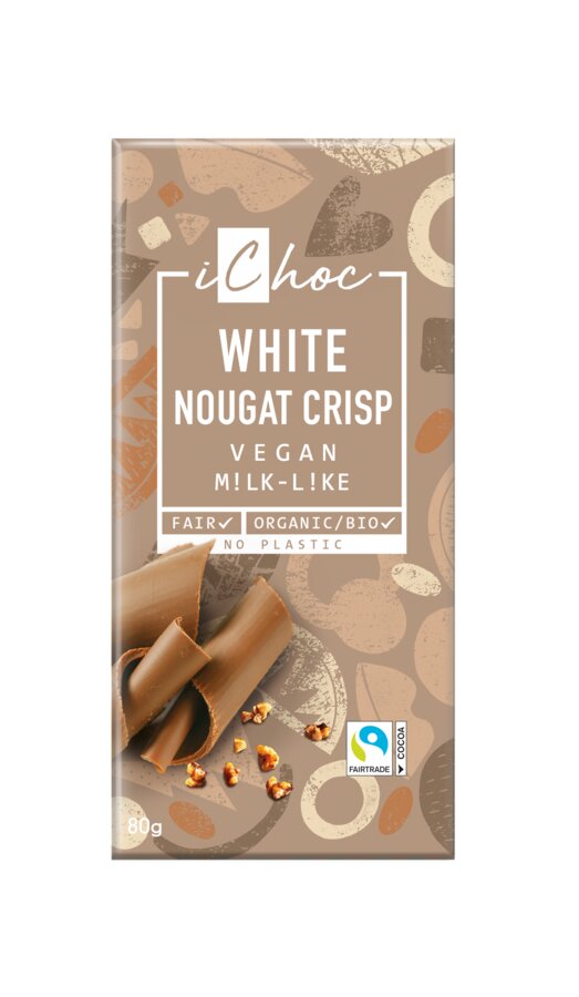 iChoc White Nougat Crisp, 80g