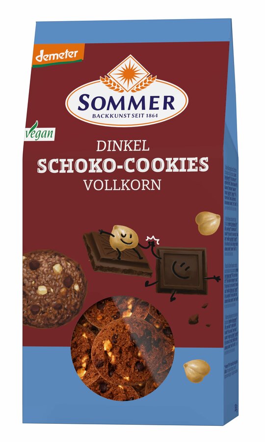 Sommer Demeter Dinkel Schoko Cookies, Vollkorn, 150g