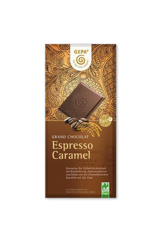 GEPA Espresso Caramel Vollmilchschokolade, 100g