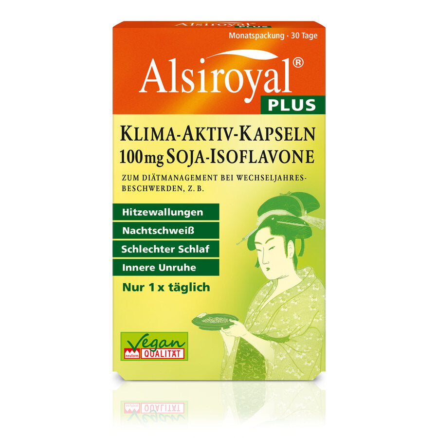 Alsiroyal PLUS Klima-Aktiv-Kapseln 100 mg Soja-Isoflavone, 30 Kapseln