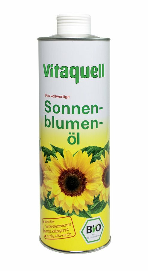 Vitaquell Sonnenblumenöl, vitale Bio-Saat, 750ml