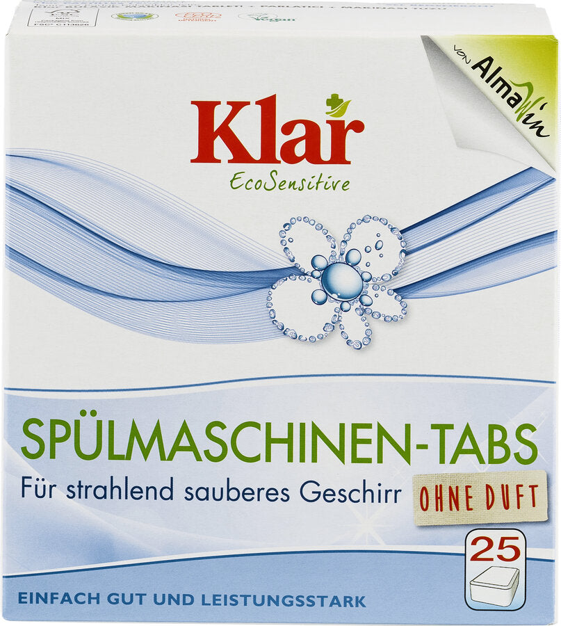 Klar Spülmaschinen-Tabs, 25 Tabs