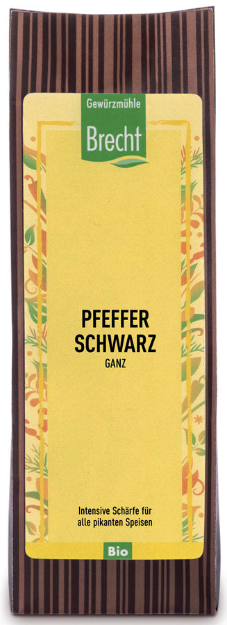 Gewürzmühle Brecht Pfeffer schwarz ganz Blockbeutel, 180g