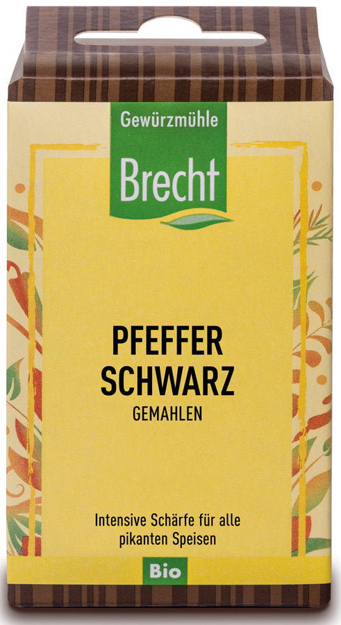 Gewürzmühle Brecht Pfeffer schwarz gemahlen Nachfüllpack, 40g