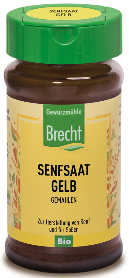 Gewürzmühle Brecht Senfsaat gelb gemahlen Glas, Bio, 35g