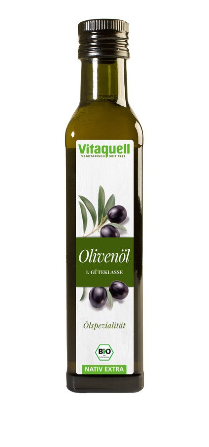 Vitaquell Oliven-Öl Bio, nativ extra 1. Güteklasse, 0,25l