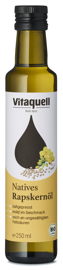 Vitaquell Rapskern-Öl Bio nativ, kaltgepresst, 0,25l