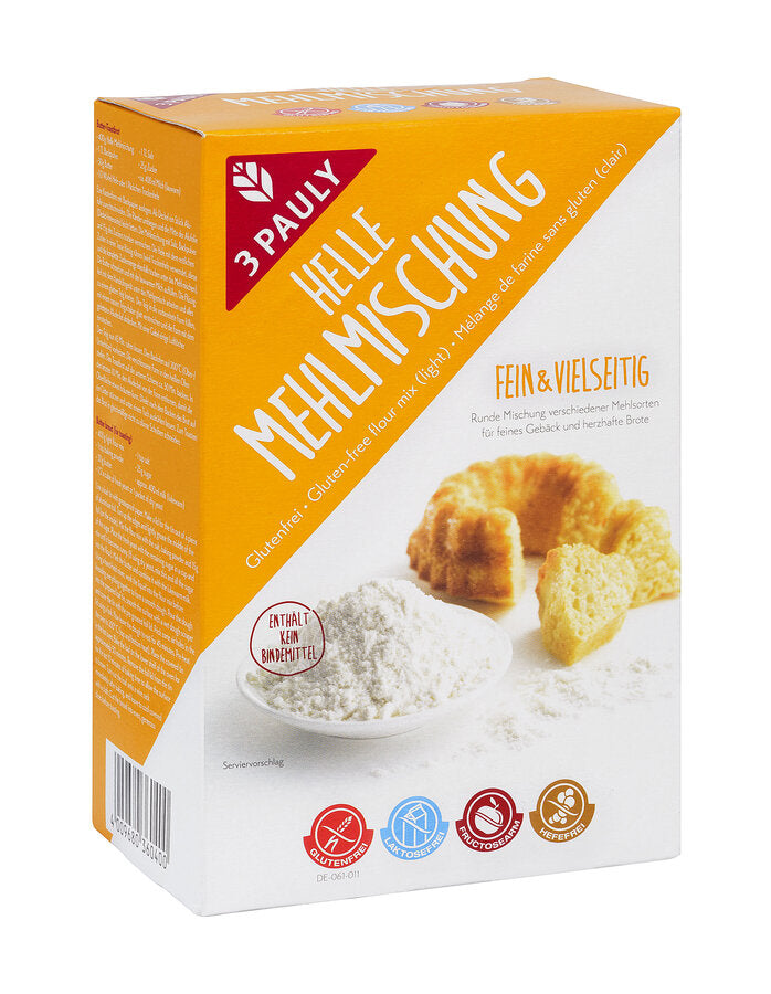 3 Pauly Helle Mehlmischung 2x400g glutenfrei, fein & vielseitig