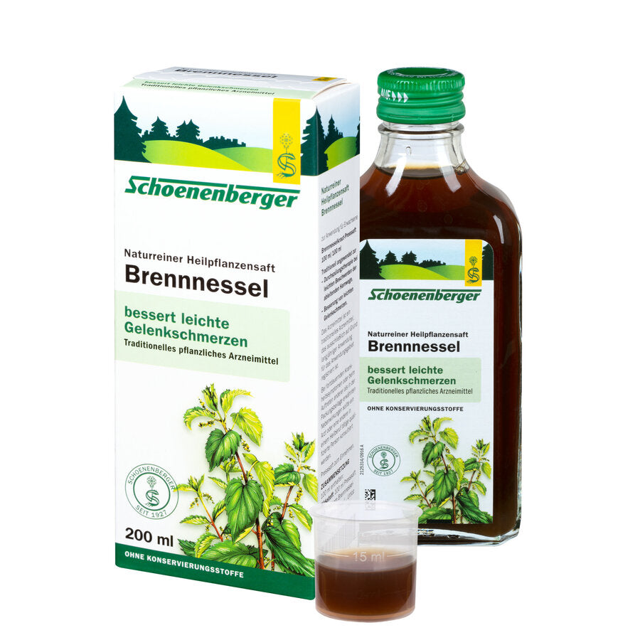 Schoenenberger Brennnessel, Naturreiner Heilpflanzensaft bio, 200ml