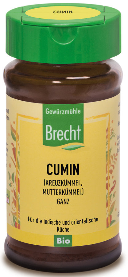 Gewürzmühle Brecht Cumin ganz Glas, Bio 35g